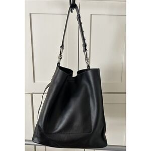 AllSaints  Leather Tote shoulder Black Big  hobo bag